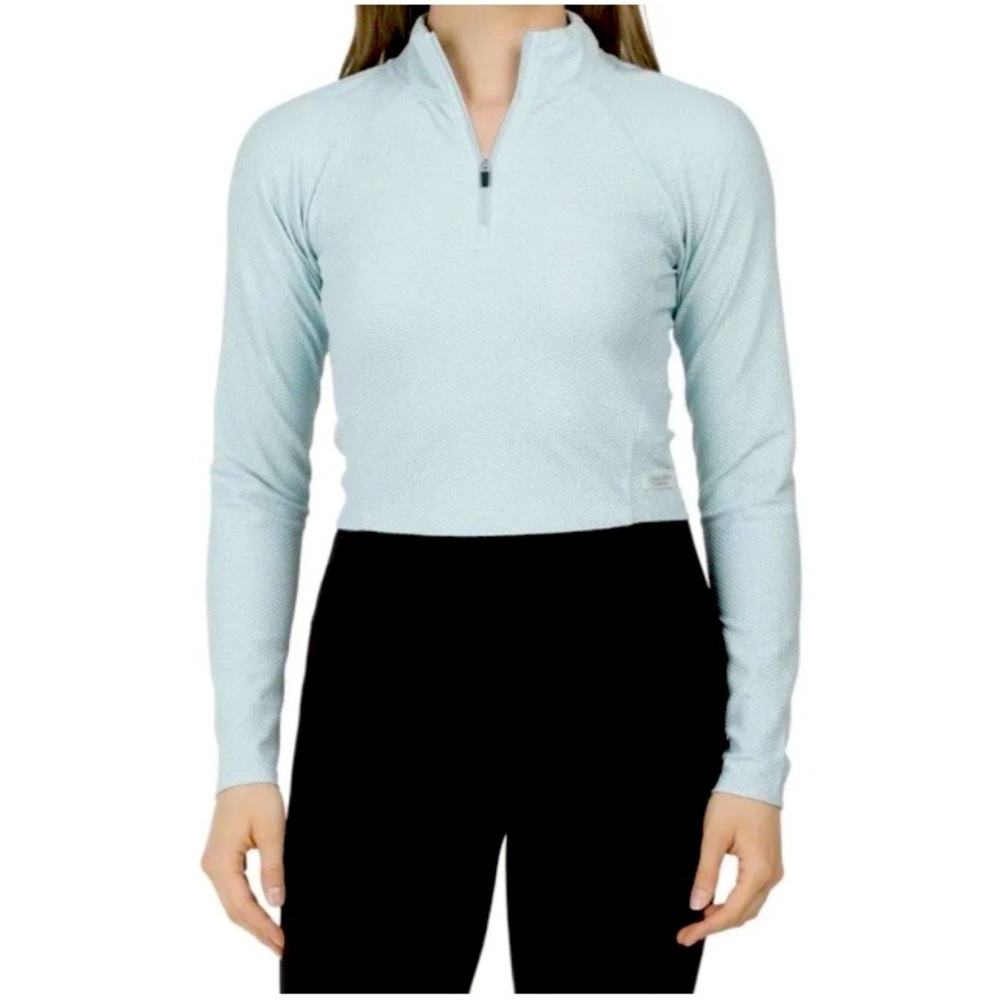 Calvin Klein Performance Women’s Mock Neck Long Sleeve Fitted Crop Top